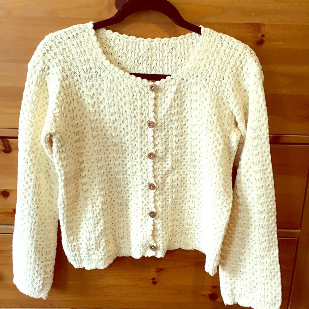 Creamy colored cardigan